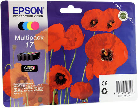 Картридж для струйного принтера Epson MultiPack 17A10 C13T17064A10, цветной, оригинал 17 (C13T17064A10) MultiPack