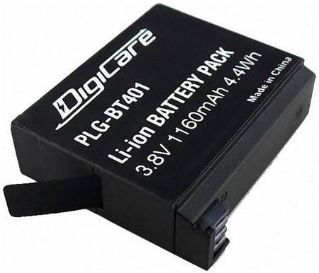 Аккумулятор для экшн-камеры DigiCare PLG-BT401 для GoPro Hero 4 Аккумулятор для GoPro Hero 4 PLG-BT401 965844444408580