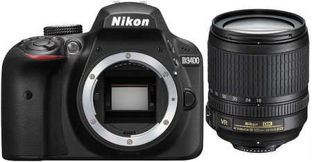 Фотоаппарат зеркальный Nikon D3400 18-105mm VR Black D3400 AF-S 18-105mm VR