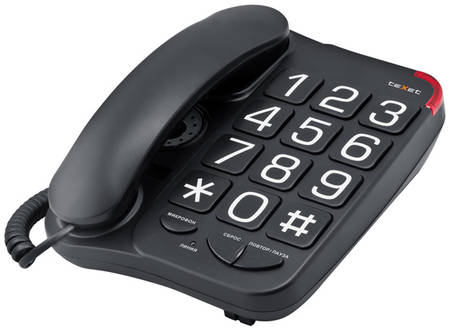 Проводной телефон TeXet TX-201 черный 965844444414924