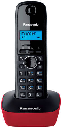 DECT телефон Panasonic KX-TG1611RUR черный, красный 965844444421923