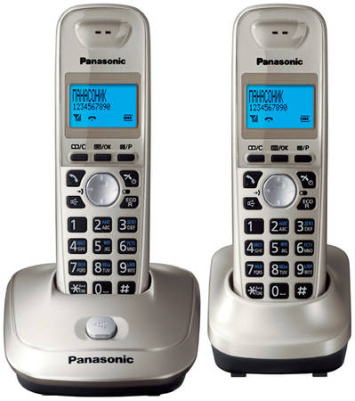 DECT телефон Panasonic KX-TG2512RUN золотистый, черный 965844444421962