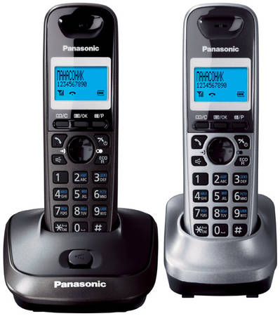 DECT телефон Panasonic KX-TG2512RU2 черный, серый 965844444421967