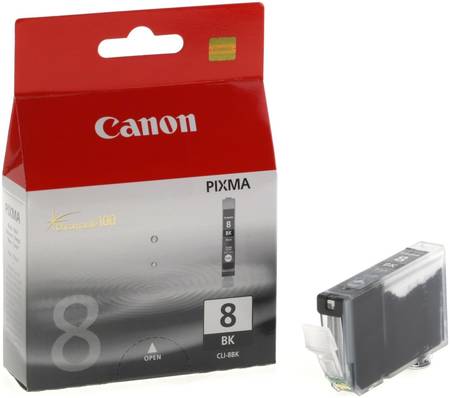 Картридж для струйного принтера Canon CLI-8BK черный, оригинал 965844444424414