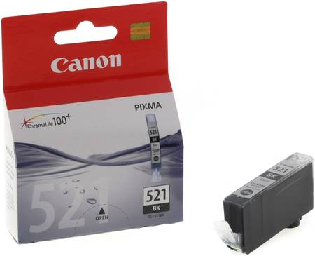 Картридж для струйного принтера Canon CLI-521BK черный, оригинал 965844444424421