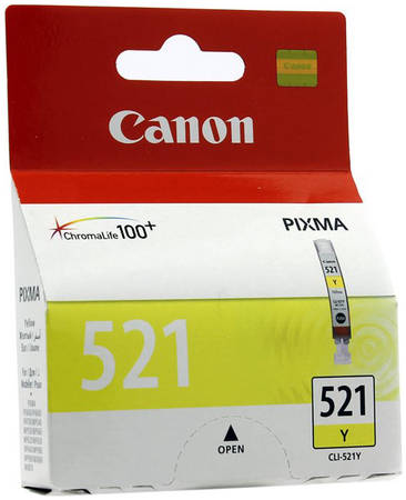 Картридж для струйного принтера Canon CLI-521Y желтый, оригинал 965844444424426