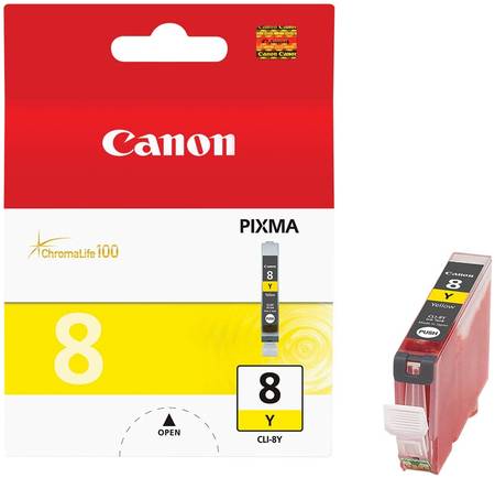 Картридж для струйного принтера Canon CLI-8Y желтый, оригинал 965844444424476