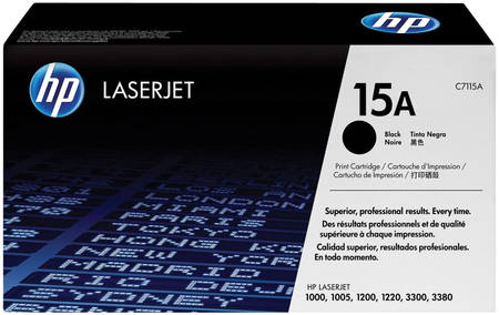 Картридж для лазерного принтера HP 15А (C7115 A) черный, оригинал 965844444426632