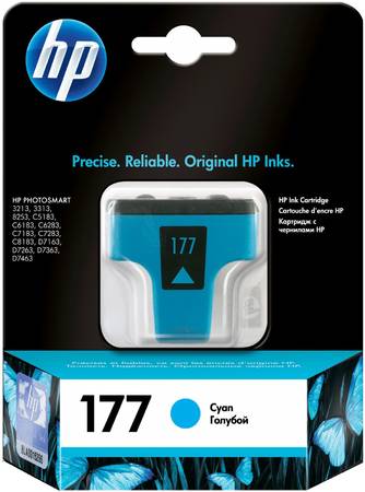 Картридж для струйного принтера HP 177 (C8771HE) голубой, оригинал 965844444426650