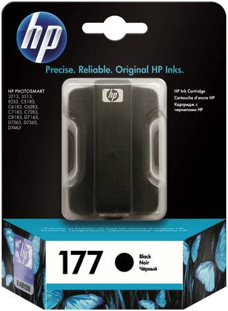 Картридж для струйного принтера HP 177 (C8721HE) черный, оригинал 965844444426659