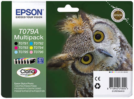 Картридж для струйного принтера Epson Т079А (С13T079A4A10), цветной, оригинал 965844444428844