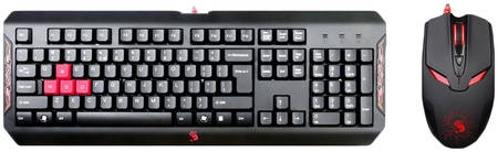 Комплект клавиатура+мышь A4Tech Bloody Q1100 (Q100+S2) Black/Red 965844444436842