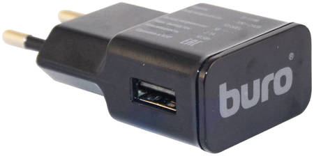 Сетевое зарядное устройство BURO TJ-159B, 1xUSB, 2,1 A, black 965844444438901
