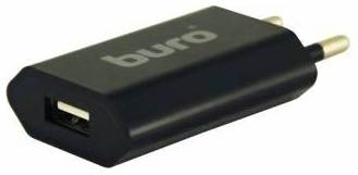 Сетевое зарядное устройство BURO TJ-164B, 1xUSB, 1 A, black 965844444438907