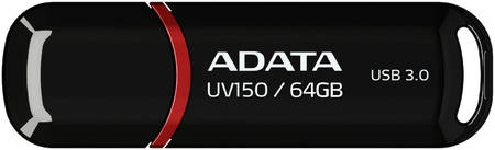 Флешка ADATA UV150 64ГБ Black (AUV150-64G-RBK) 965844444449588