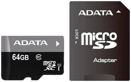Карта памяти ADATA Micro SDXC Premier AUSDX64GUICL10-RA1 64GB