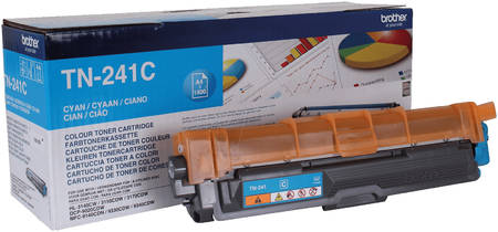 Картридж для лазерного принтера Brother TN-241C, голубой, оригинал 965844444463371