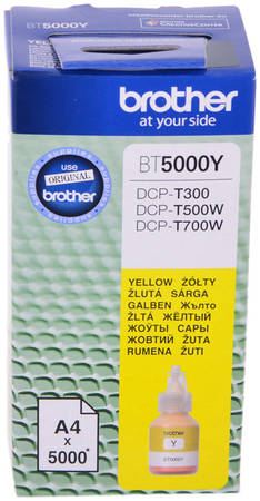 Чернила для струйного принтера Brother BT-5000Y, желтый, оригинал 965844444463399