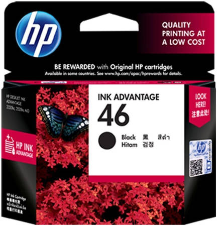 Картридж для струйного принтера HP 46 (CZ637AE) черный, оригинал 965844444463521
