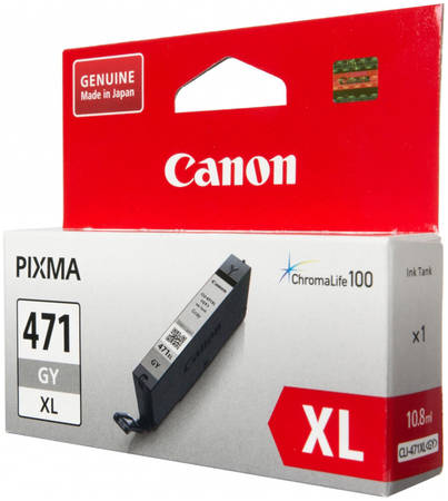 Картридж для струйного принтера Canon CLI-471 GY серый, оригинал CLI-471GY 965844444463541