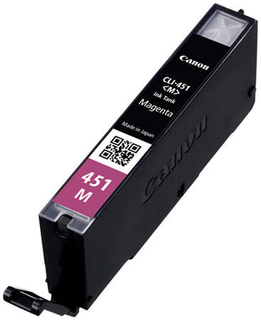 Картридж для струйного принтера Canon CLI-451 M пурпурный, оригинал CLI-451M 965844444463548