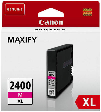 Картридж для струйного принтера Canon PGI-2400XL M пурпурный, оригинал 965844444463564