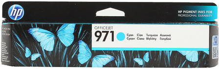 Картридж для струйного принтера HP 971 (CN622AE) голубой, оригинал 965844444463579