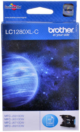 Картридж для струйного принтера Brother LC-1280XL-C, голубой, оригинал LC-1280XLC 965844444475964