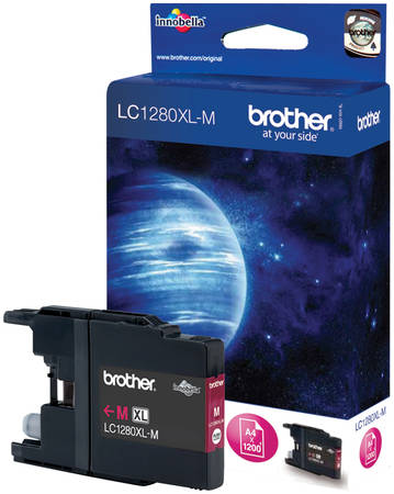 Картридж для струйного принтера Brother LC-1280XL-M, пурпурный, оригинал LC-1280XLM 965844444475968