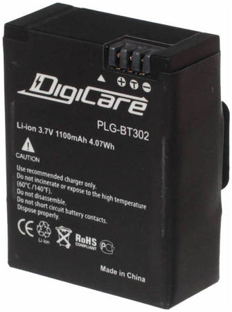 Аккумулятор для экшн-камеры DigiCare Аккумулятор PLG-BT302 Аккумулятор (PLG-BT302) 965844444476190