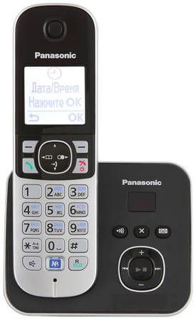 DECT телефон Panasonic KX-TG6821RUB серебристый, черный 965844444482919