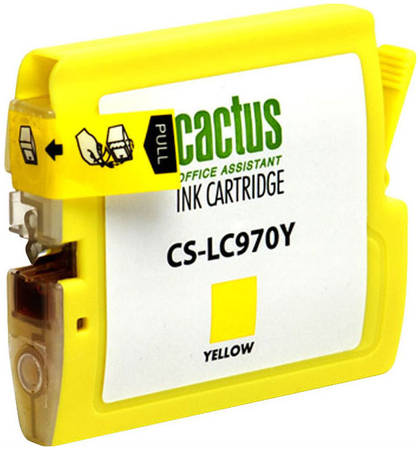 Картридж для струйного принтера Cactus CS-LC970Y желтый 965844444750668