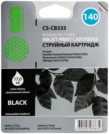 Картридж для струйного принтера Cactus CS-CB335 черный 965844444751537