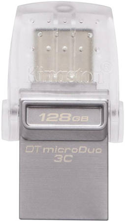 Флешка Kingston DataTraveler MicroDuo 3C 128ГБ Silver (DTDUO3C/128GB) 965844444753296