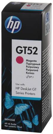 Чернила для струйного принтера HP GT52 (M0H55AE) пурпурные, оригинал