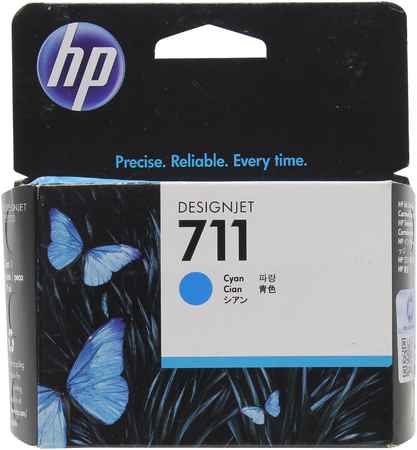 Картридж для струйного принтера HP 711 (CZ130AE) голубой, оригинал Designjet 711 Cyan (CZ130A) 965844444847700