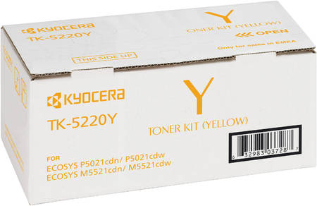 Картридж для лазерного принтера Kyocera TK-5220Y, желтый, оригинал 965844446169054