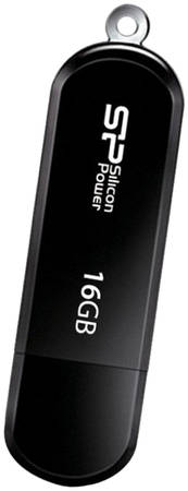 Флешка Silicon Power LuxMini 322 16ГБ Black (SP016GBUF2322V1K) 965844448748019