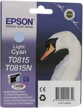 Картридж для струйного принтера Epson C13T11154A10, голубой, оригинал 965844448748126
