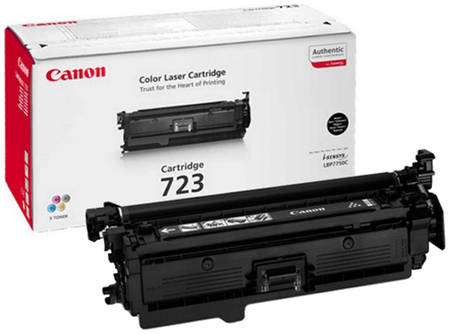 Картридж для лазерного принтера Canon 723 черный, оригинал 723 BK 965844448786424