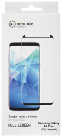 Защитное стекло для смартфона Red Line для Samsung Galaxy A8 Plus, FScreen (3D) TG Black 965844460078214