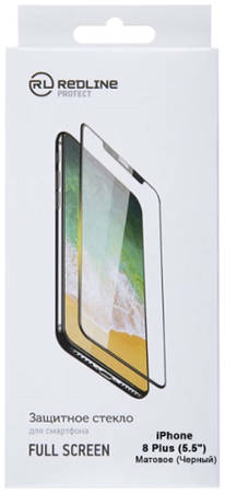 Защитное стекло для смартфона Red Line для iPhone 8 Plus (5.5''), FScreen Matte TG Black 965844460078770