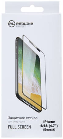 Защитное стекло для смартфона Red Line для iPhone 6/6S (4.7''), Full Screen TG White
