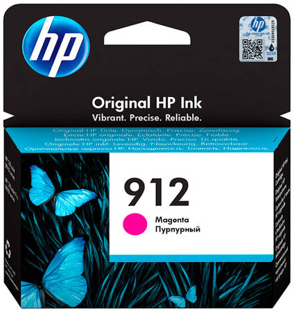 Картридж для струйного принтера HP 912 (3YL78AE) пурпурный, оригинал 965844460086052