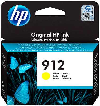 Картридж для струйного принтера HP 912 (3YL79AE) желтый, оригинал 965844460086057