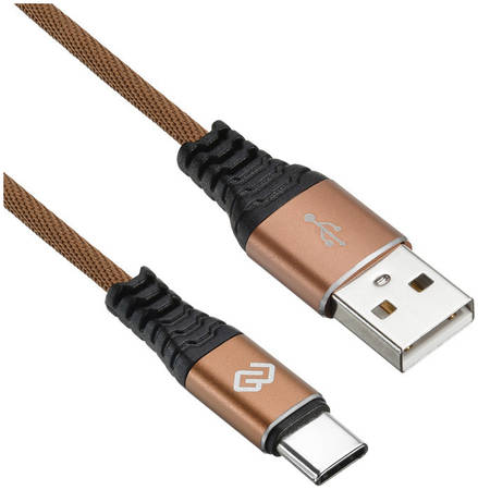 Кабель Digma USB A(m)-USB Type-C (m) 1.2м brown