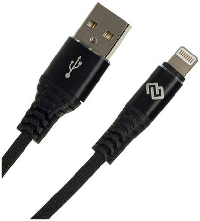 Кабель Digma USB A(m)-Lightning (m) 3м black 965844460086273