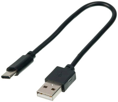 Кабель Digma USB A(m)-USB Type-C (m) 0.15м Black