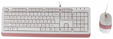 Комплект клавиатура и мышь A4Tech Fstyler F1010 White/Pink 965844460086664