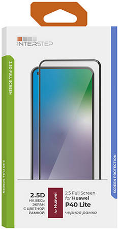 Защитное стекло для смартфона InterStep IS-TG-HUA0P40LT-02AFB0-ELGD00 2.5D для Huawei P40 Lite Black 965844460160555